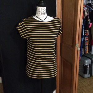 Petit Bateau Yellow Black Top 18ans